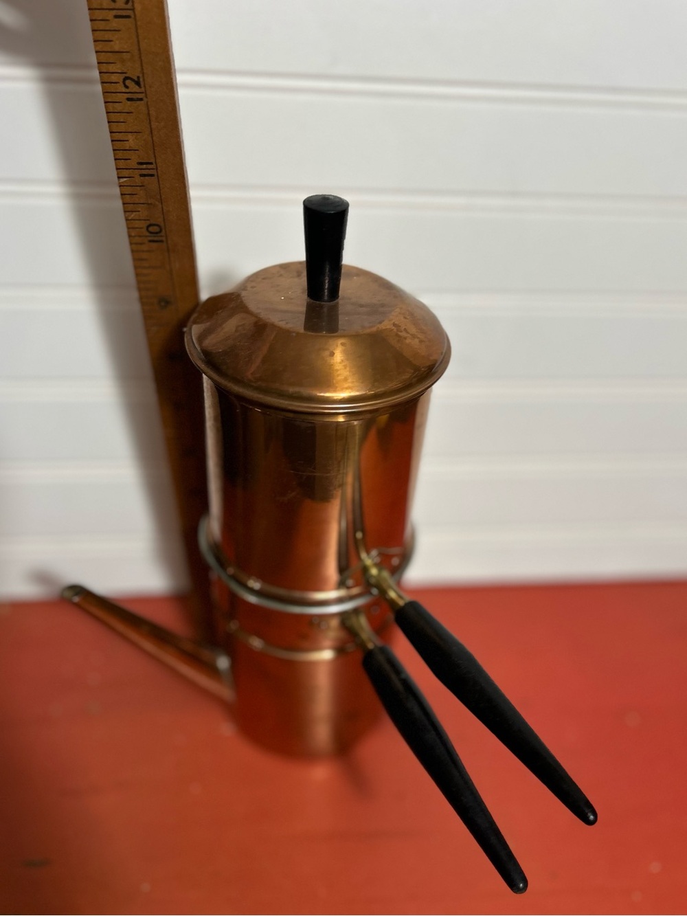Mid Century Copper Flip Drip Coffee Maker Complete Set Espresso